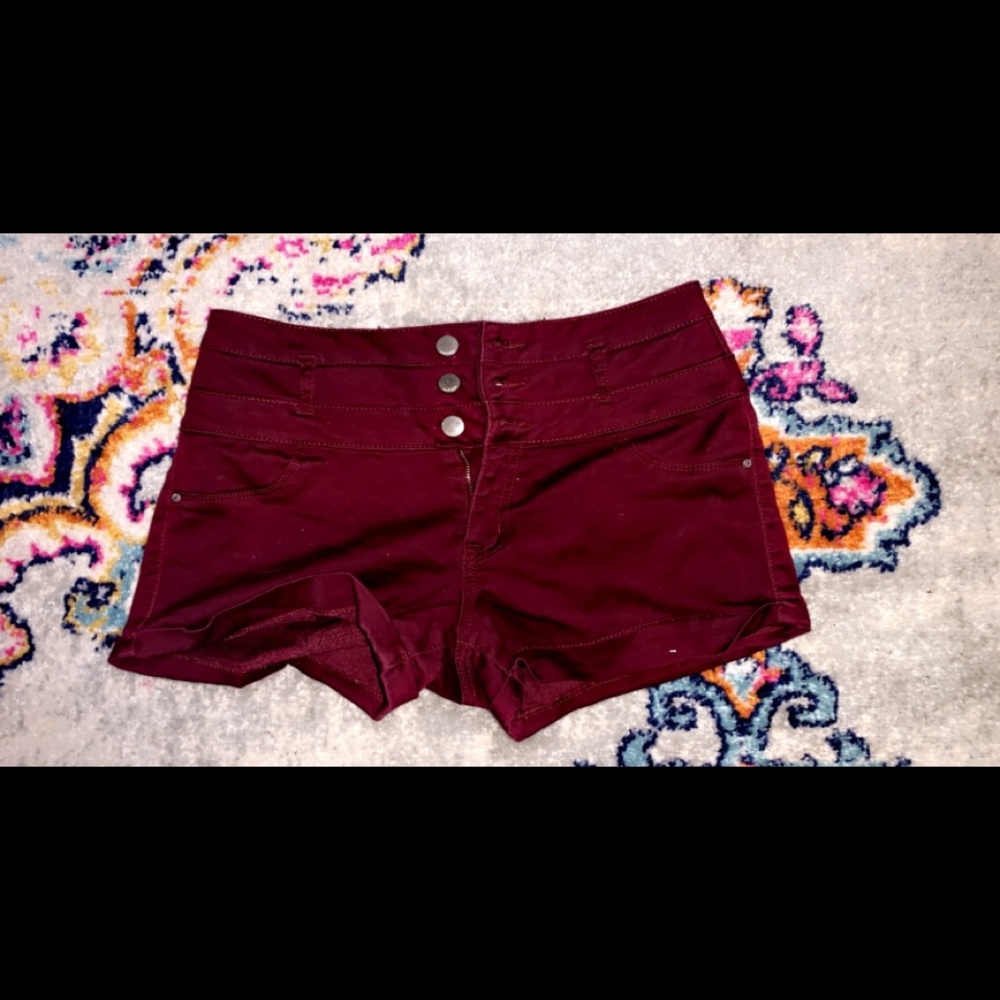 Burgundy shorts